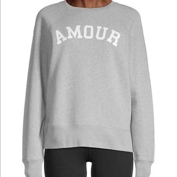 🆕 Zadig & Voltaire Amour Gray Crewneck Sweatshirt Sz Large - Picture 1 of 1